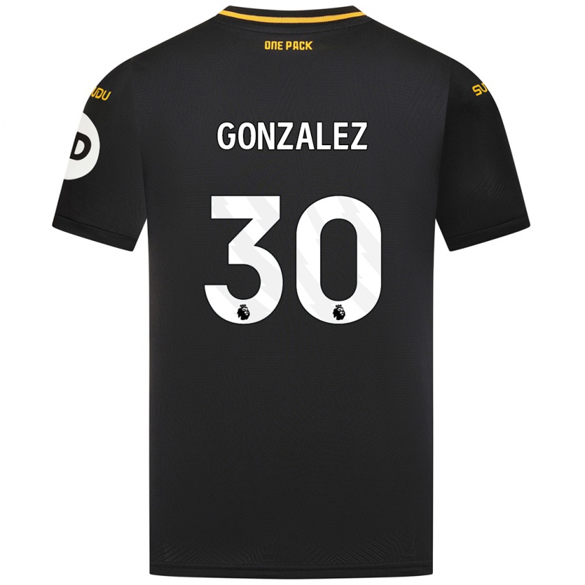 Kinder Enso González #30 Schwarz Auswärtstrikot Trikot 2024/25 T-Shirt Schweiz