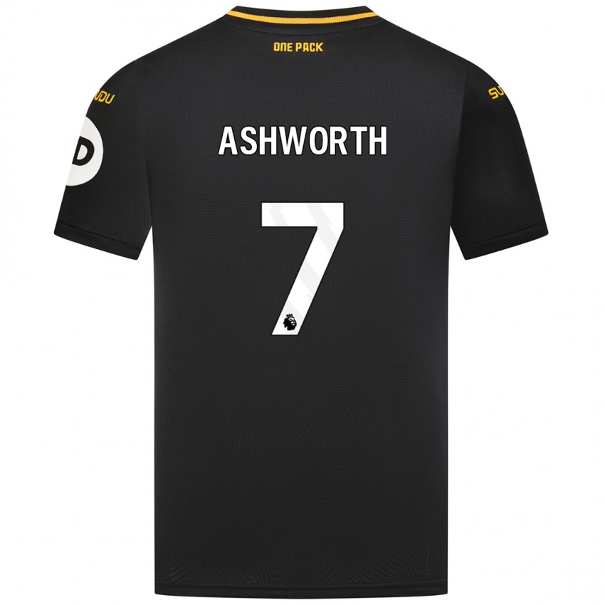 Kinder Fin Ashworth #7 Schwarz Auswärtstrikot Trikot 2024/25 T-Shirt Schweiz