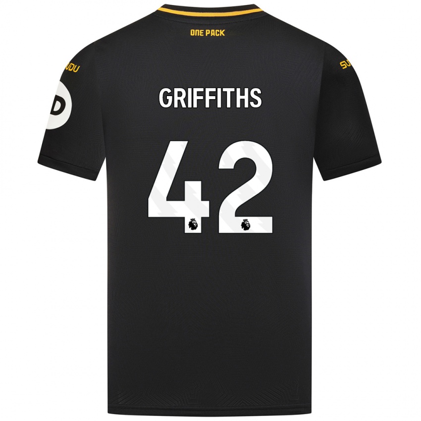 Kinder Harvey Griffiths #42 Schwarz Auswärtstrikot Trikot 2024/25 T-Shirt Schweiz