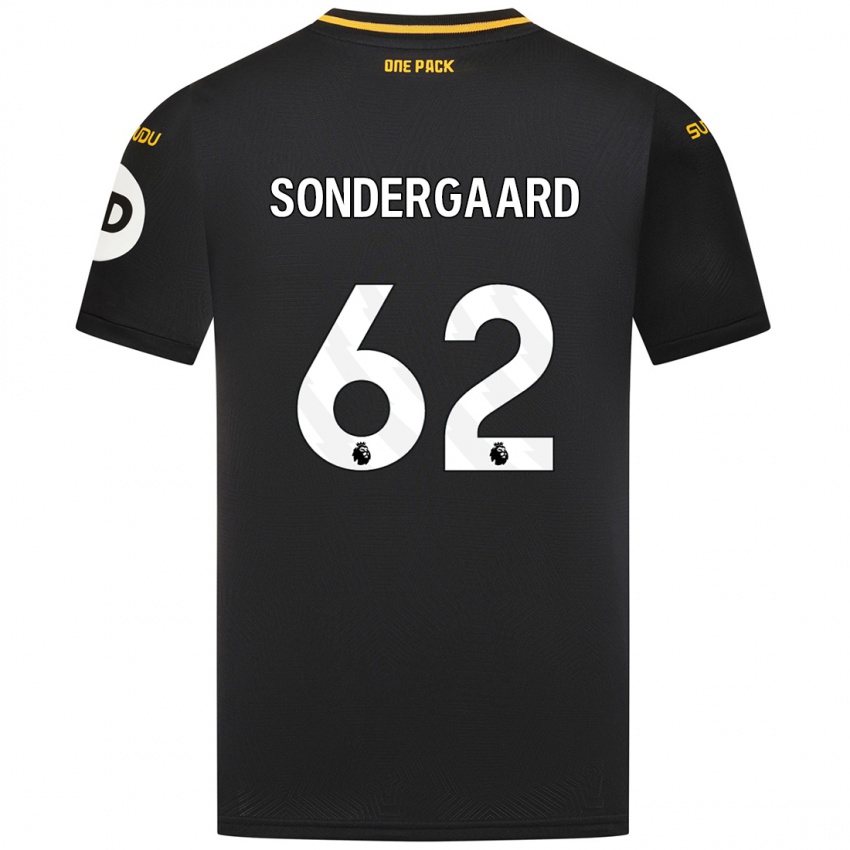 Kinder Andreas Sondergaard #62 Schwarz Auswärtstrikot Trikot 2024/25 T-Shirt Schweiz