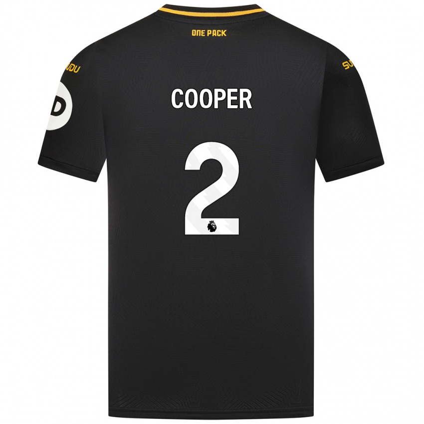 Kinder Laura Cooper #2 Schwarz Auswärtstrikot Trikot 2024/25 T-Shirt Schweiz