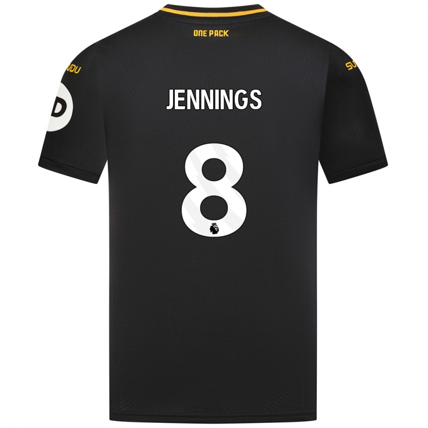 Kinder Shannie Jennings #8 Schwarz Auswärtstrikot Trikot 2024/25 T-Shirt Schweiz