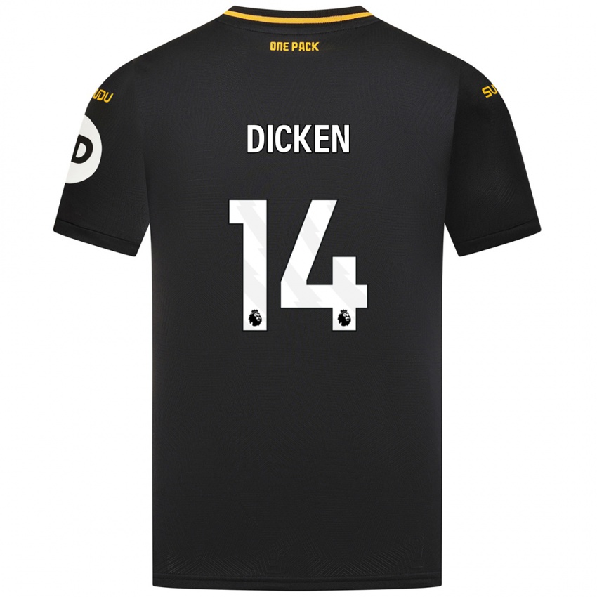 Kinder Amy Dicken #14 Schwarz Auswärtstrikot Trikot 2024/25 T-Shirt Schweiz