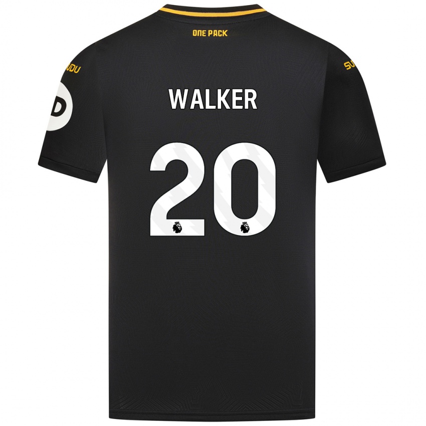 Kinder Lowri Walker #20 Schwarz Auswärtstrikot Trikot 2024/25 T-Shirt Schweiz