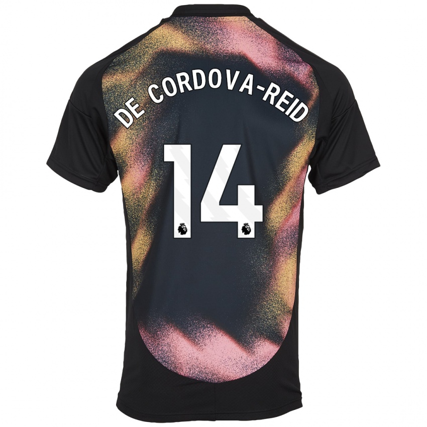 Kinder Bobby De Cordova-Reid #14 Schwarz Weiß Auswärtstrikot Trikot 2024/25 T-Shirt Schweiz