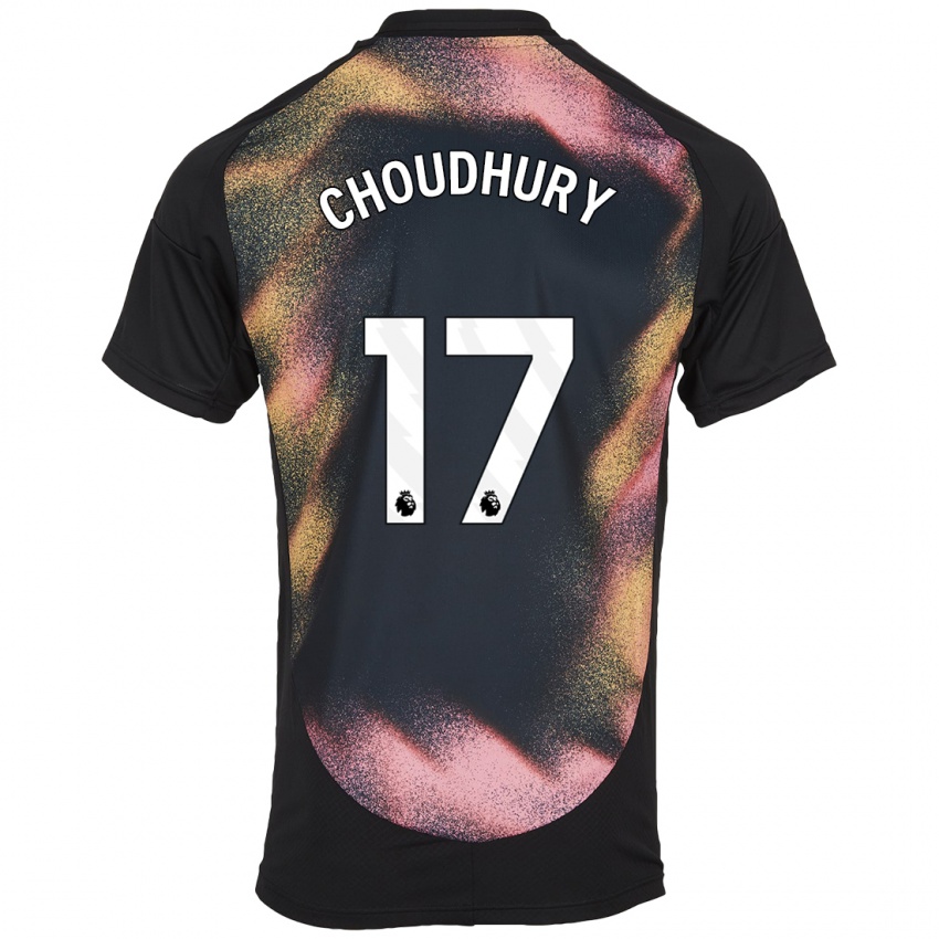 Kinder Hamza Choudhury #17 Schwarz Weiß Auswärtstrikot Trikot 2024/25 T-Shirt Schweiz