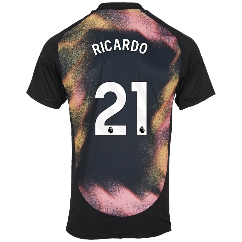 Kinder Ricardo Pereira #21 Schwarz Weiß Auswärtstrikot Trikot 2024/25 T-Shirt Schweiz