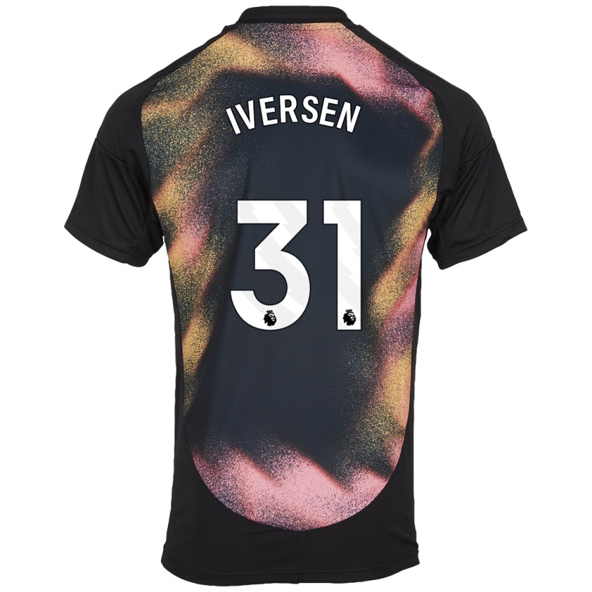 Kinder Daniel Iversen #31 Schwarz Weiß Auswärtstrikot Trikot 2024/25 T-Shirt Schweiz