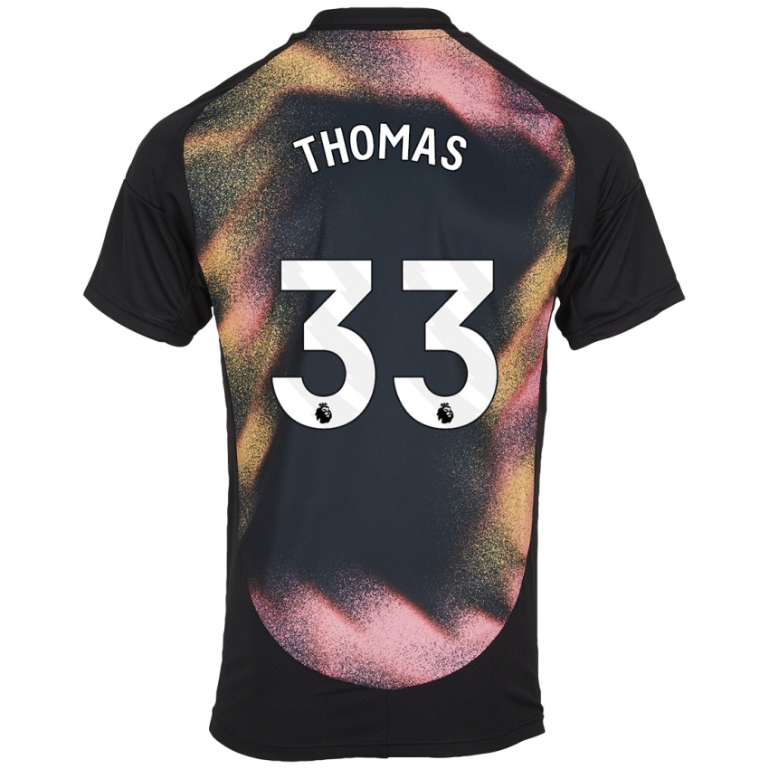 Kinder Luke Thomas #33 Schwarz Weiß Auswärtstrikot Trikot 2024/25 T-Shirt Schweiz