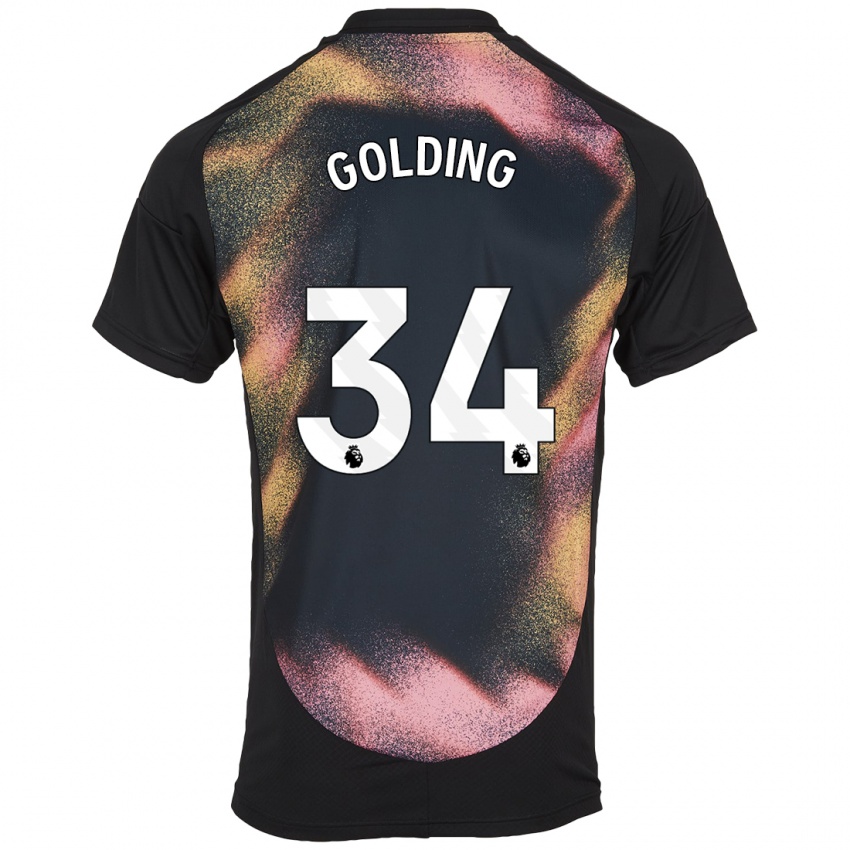 Kinder Michael Golding #34 Schwarz Weiß Auswärtstrikot Trikot 2024/25 T-Shirt Schweiz