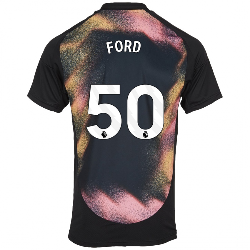 Kinder Harvey Godsmark-Ford #50 Schwarz Weiß Auswärtstrikot Trikot 2024/25 T-Shirt Schweiz