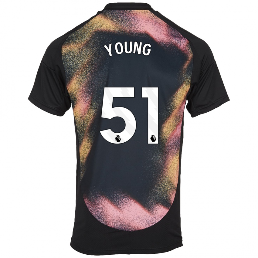 Enfant Maillot Brad Young #51 Noir Blanc Tenues Extérieur 2024/25 T-Shirt Suisse