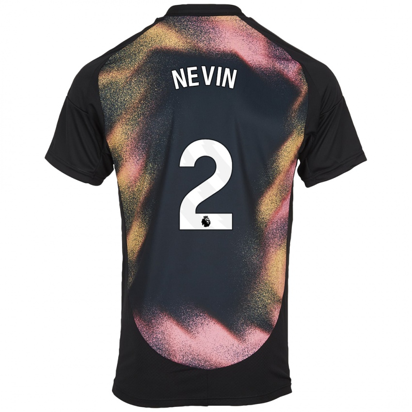 Kinder Courtney Nevin #2 Schwarz Weiß Auswärtstrikot Trikot 2024/25 T-Shirt Schweiz