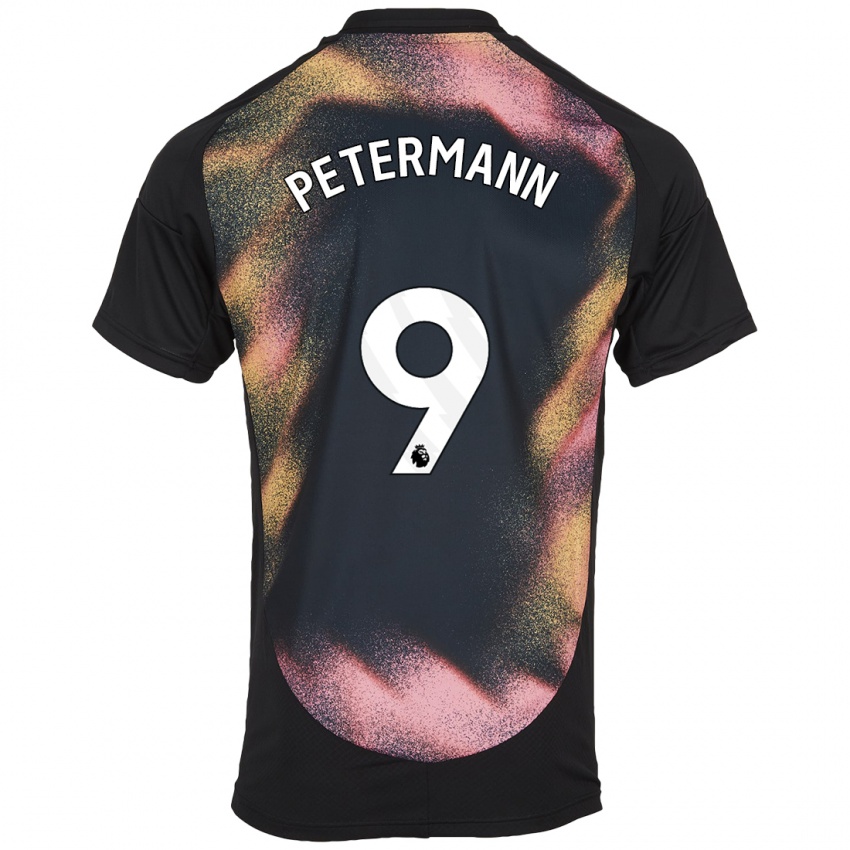 Kinder Lena Petermann #9 Schwarz Weiß Auswärtstrikot Trikot 2024/25 T-Shirt Schweiz