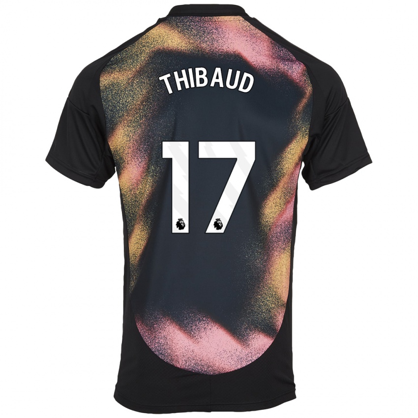 Kinder Julie Thibaud #17 Schwarz Weiß Auswärtstrikot Trikot 2024/25 T-Shirt Schweiz