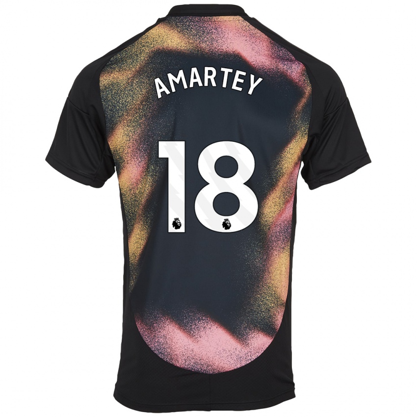 Enfant Maillot Daniel Amartey #18 Noir Blanc Tenues Extérieur 2024/25 T-Shirt Suisse