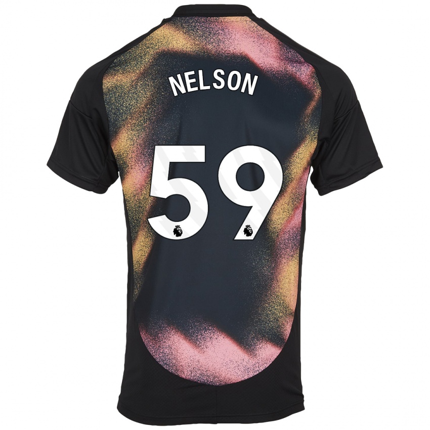 Kinder Ronny Nelson #59 Schwarz Weiß Auswärtstrikot Trikot 2024/25 T-Shirt Schweiz