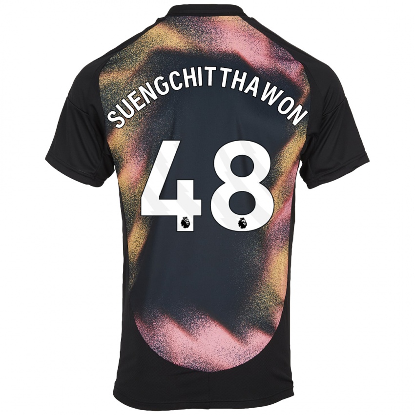 Kinder Thanawat Suengchitthawon #48 Schwarz Weiß Auswärtstrikot Trikot 2024/25 T-Shirt Schweiz