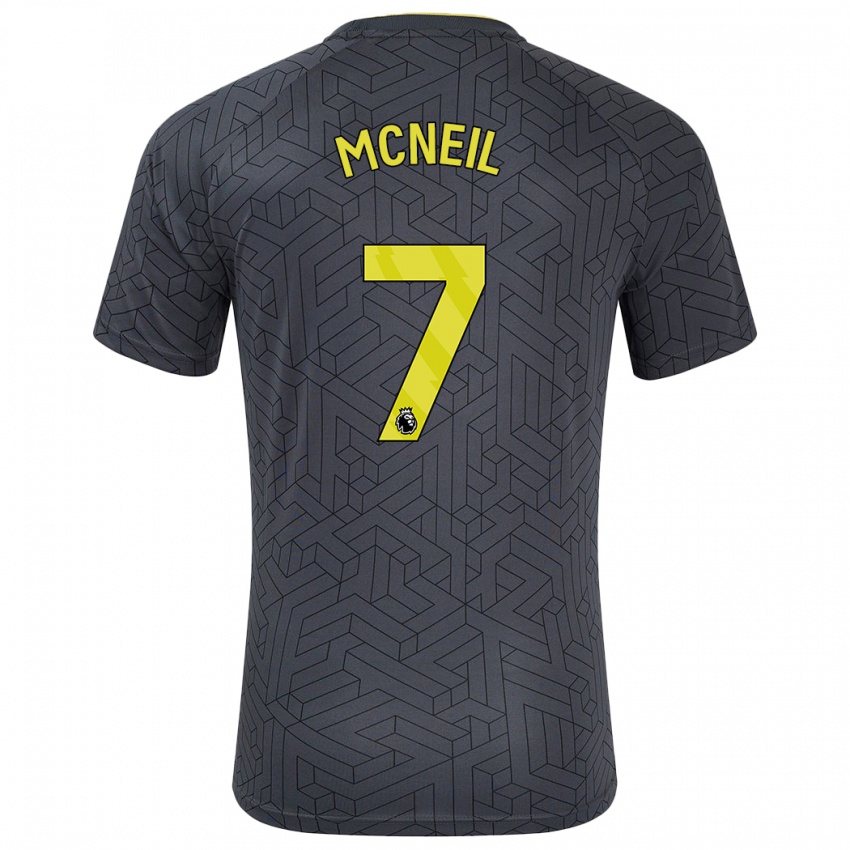 Enfant Maillot Dwight Mcneil #7 Noir Jaune Tenues Extérieur 2024/25 T-Shirt Suisse