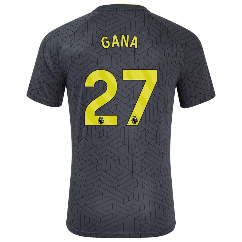 Kinder Idrissa Gueye #27 Schwarz Gelb Auswärtstrikot Trikot 2024/25 T-Shirt Schweiz