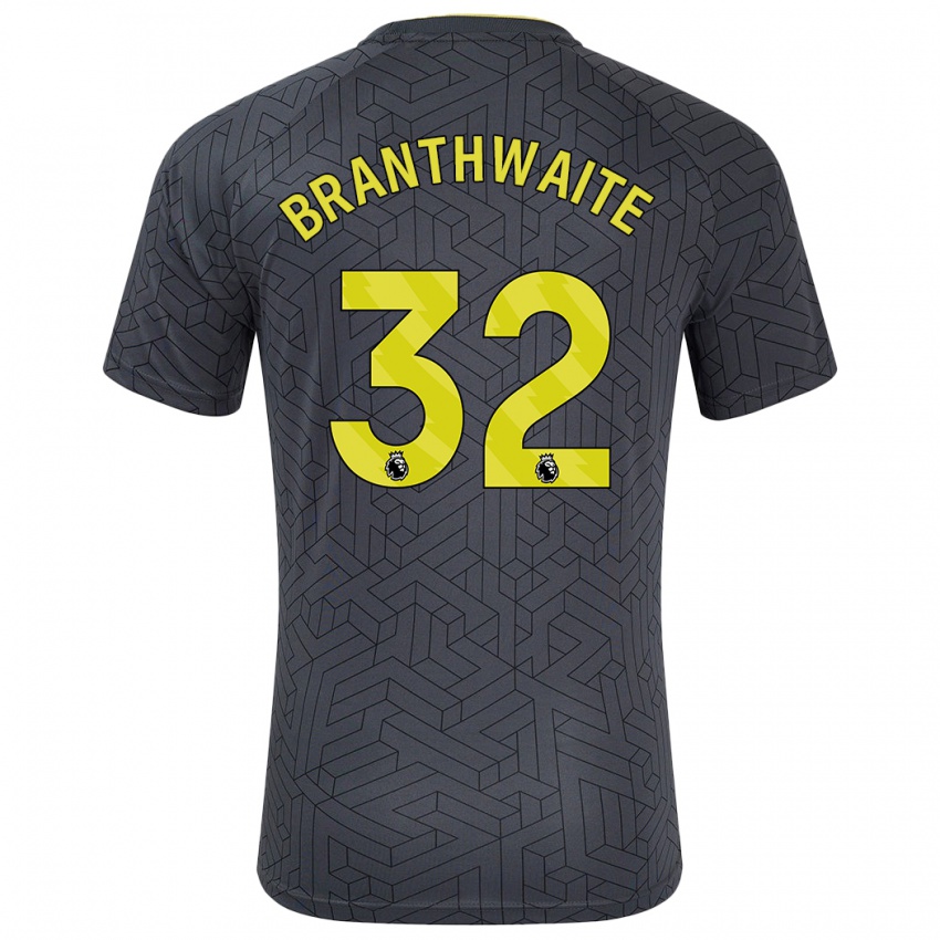 Enfant Maillot Jarrad Branthwaite #32 Noir Jaune Tenues Extérieur 2024/25 T-Shirt Suisse