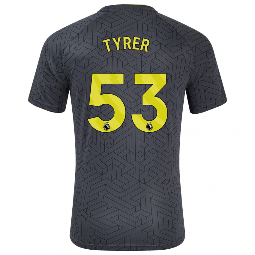 Enfant Maillot Harry Tyrer #53 Noir Jaune Tenues Extérieur 2024/25 T-Shirt Suisse