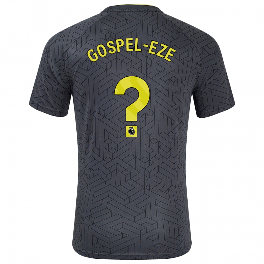 Enfant Maillot Goodness Gospel-Eze #0 Noir Jaune Tenues Extérieur 2024/25 T-Shirt Suisse