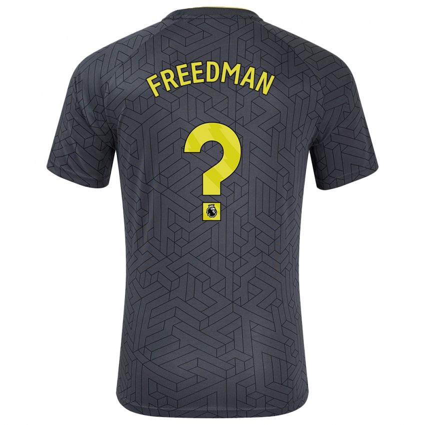 Kinder Freddie Freedman #0 Schwarz Gelb Auswärtstrikot Trikot 2024/25 T-Shirt Schweiz