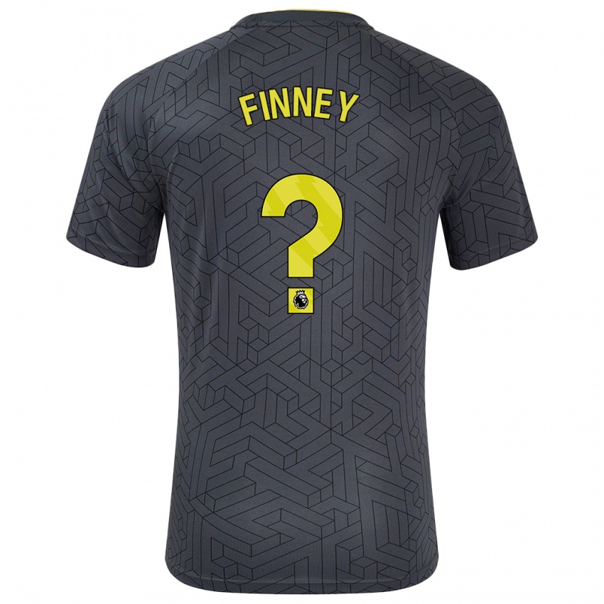 Enfant Maillot George Finney #0 Noir Jaune Tenues Extérieur 2024/25 T-Shirt Suisse