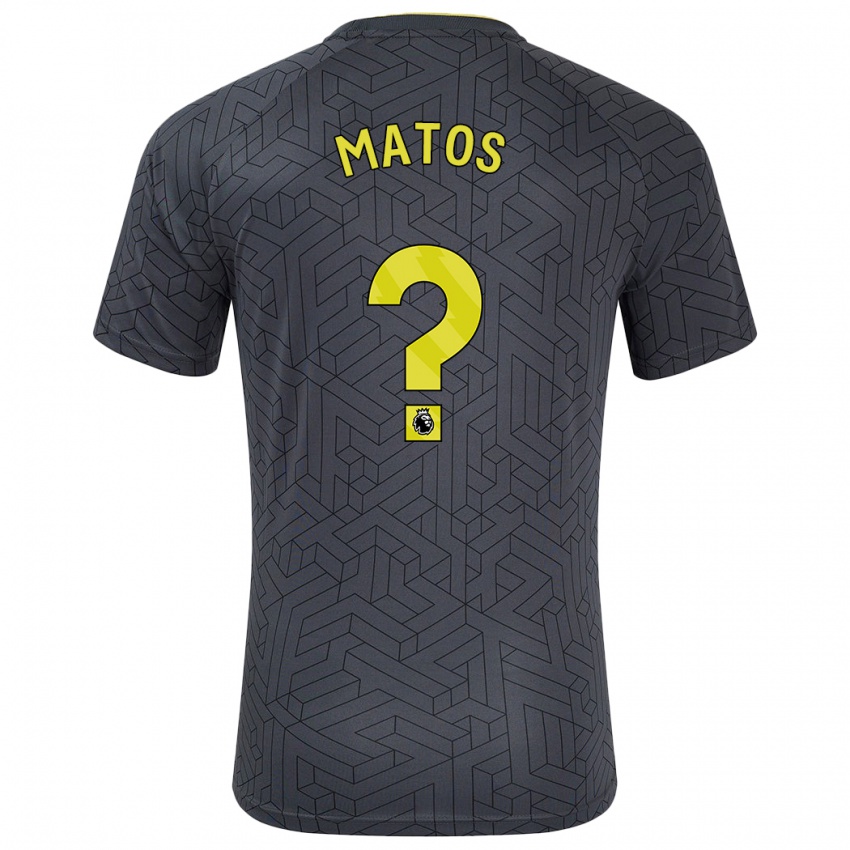 Kinder Melvin Matos #0 Schwarz Gelb Auswärtstrikot Trikot 2024/25 T-Shirt Schweiz