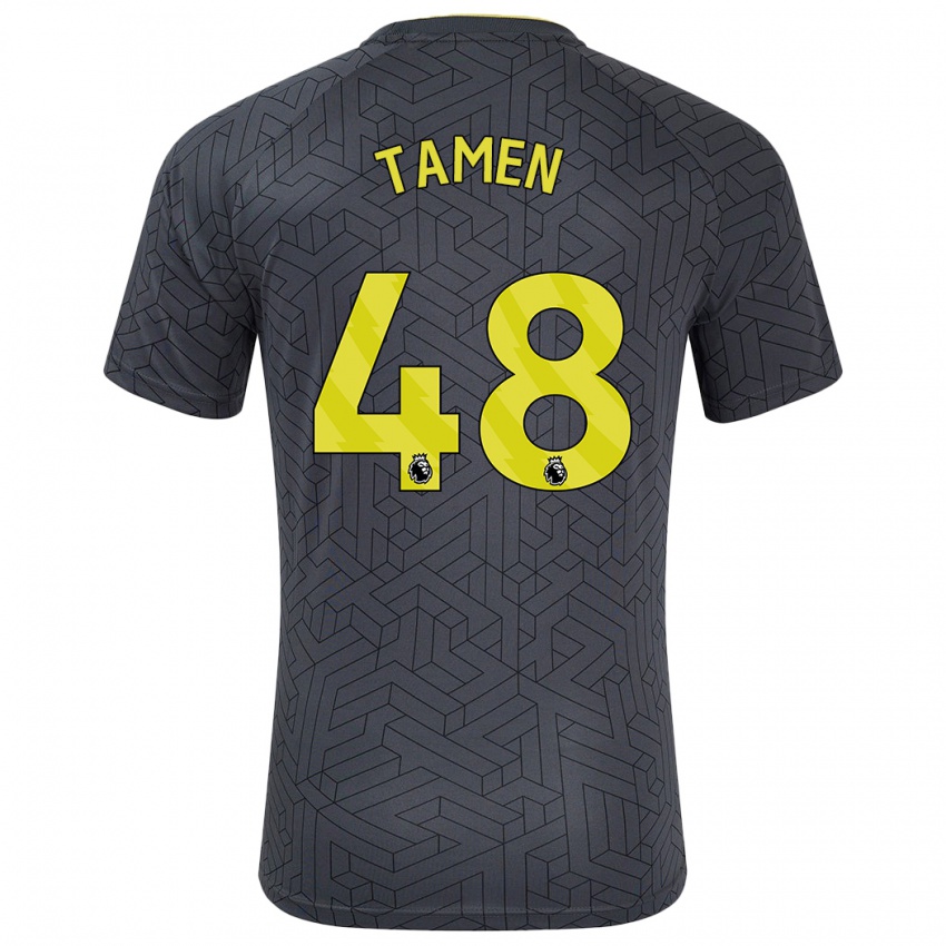 Kinder William Tamen #48 Schwarz Gelb Auswärtstrikot Trikot 2024/25 T-Shirt Schweiz