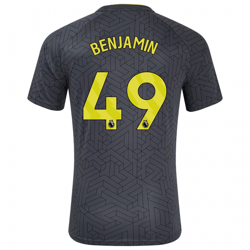 Enfant Maillot Omari Benjamin #49 Noir Jaune Tenues Extérieur 2024/25 T-Shirt Suisse