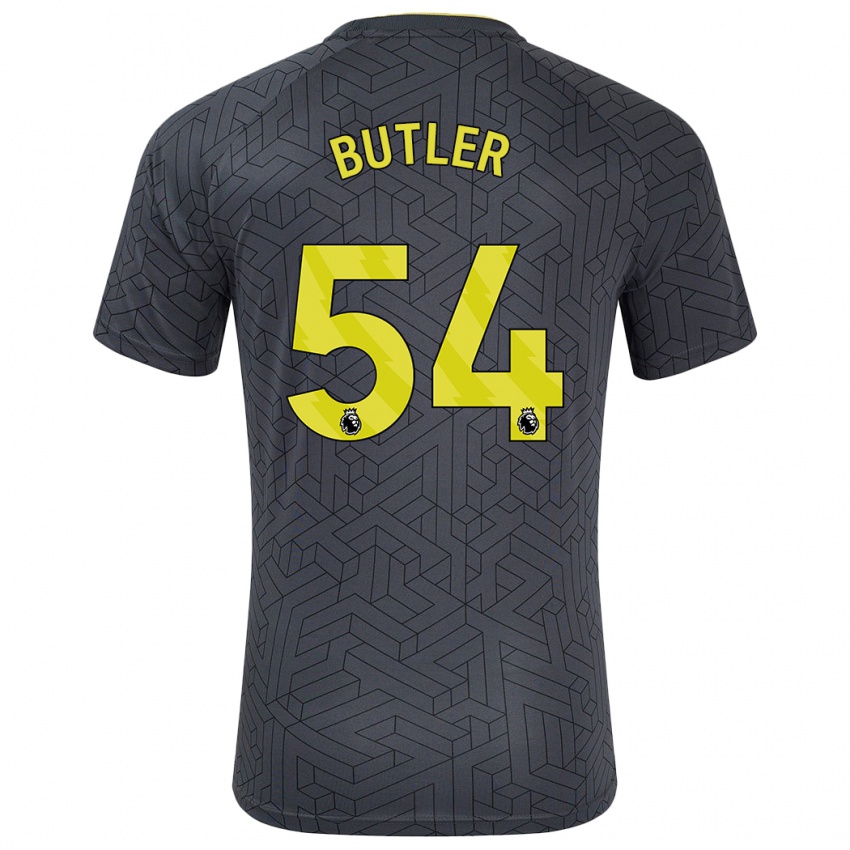 Enfant Maillot Jack Butler #54 Noir Jaune Tenues Extérieur 2024/25 T-Shirt Suisse