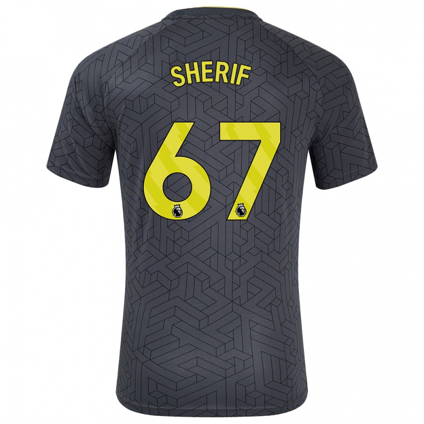 Enfant Maillot Martin Sherif #67 Noir Jaune Tenues Extérieur 2024/25 T-Shirt Suisse