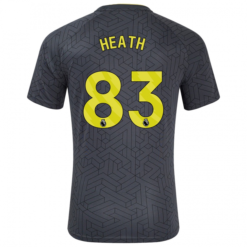 Enfant Maillot Isaac Heath #83 Noir Jaune Tenues Extérieur 2024/25 T-Shirt Suisse