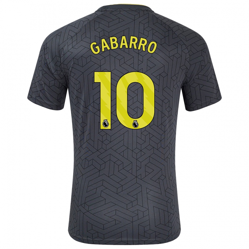 Kinder Inma Gabarro #10 Schwarz Gelb Auswärtstrikot Trikot 2024/25 T-Shirt Schweiz