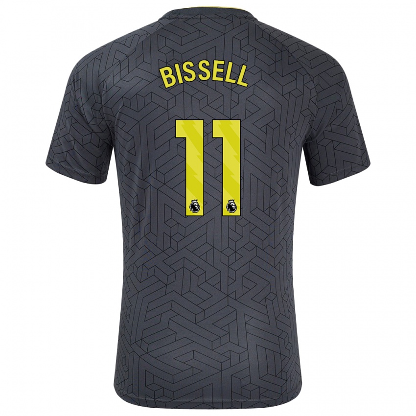 Kinder Emma Bissell #11 Schwarz Gelb Auswärtstrikot Trikot 2024/25 T-Shirt Schweiz