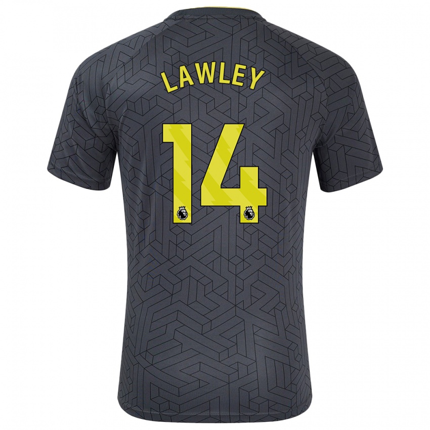 Kinder Melissa Lawley #14 Schwarz Gelb Auswärtstrikot Trikot 2024/25 T-Shirt Schweiz