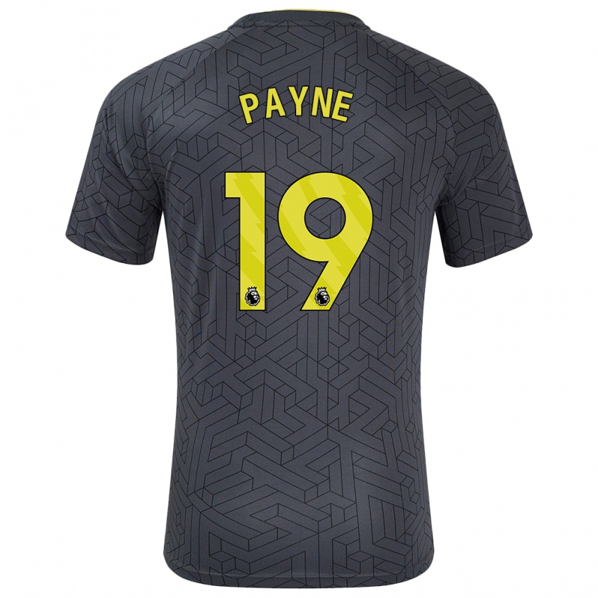 Enfant Maillot Heather Payne #19 Noir Jaune Tenues Extérieur 2024/25 T-Shirt Suisse