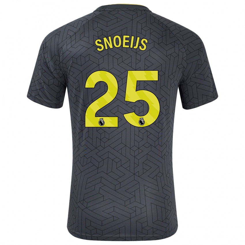 Enfant Maillot Katja Snoeijs #25 Noir Jaune Tenues Extérieur 2024/25 T-Shirt Suisse