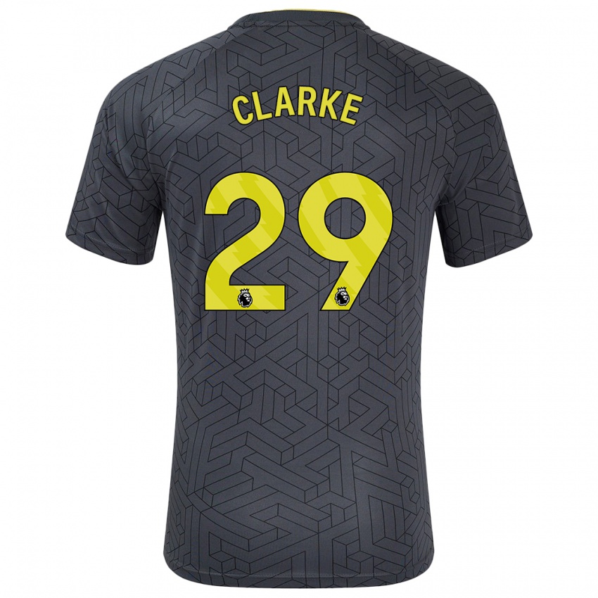 Enfant Maillot Abbey Clarke #29 Noir Jaune Tenues Extérieur 2024/25 T-Shirt Suisse