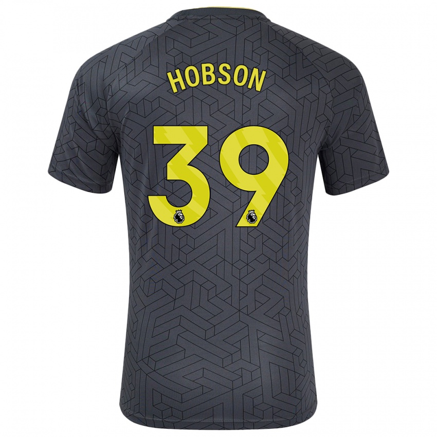 Enfant Maillot Issy Hobson #39 Noir Jaune Tenues Extérieur 2024/25 T-Shirt Suisse