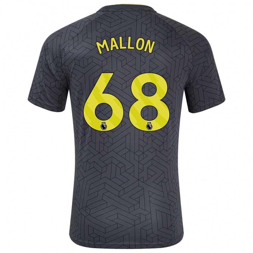 Enfant Maillot Mathew Mallon #68 Noir Jaune Tenues Extérieur 2024/25 T-Shirt Suisse