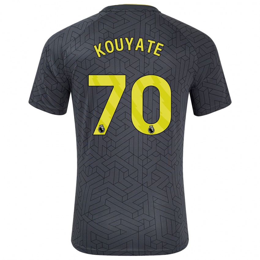 Enfant Maillot Katia Kouyate #70 Noir Jaune Tenues Extérieur 2024/25 T-Shirt Suisse