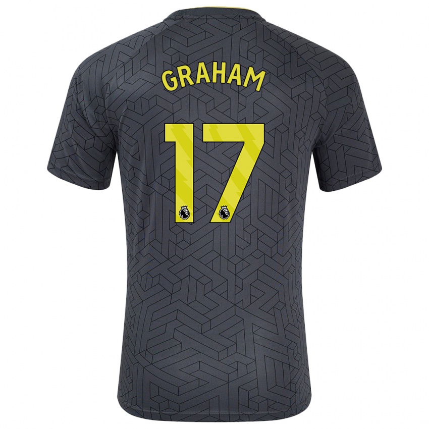 Kinder Lucy Graham #17 Schwarz Gelb Auswärtstrikot Trikot 2024/25 T-Shirt Schweiz