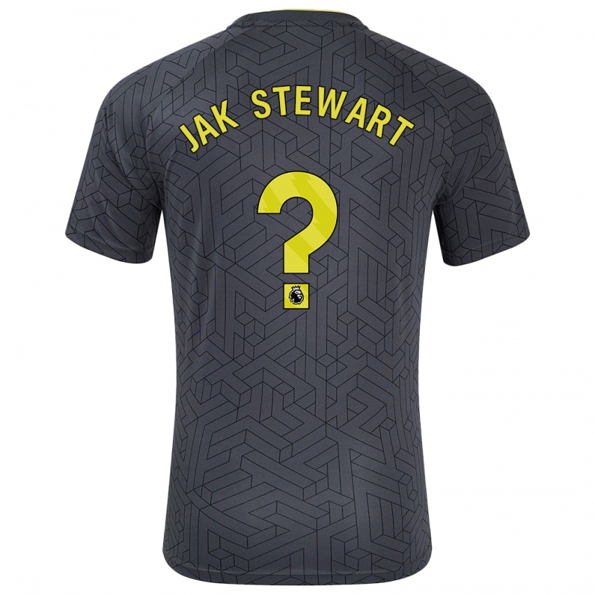 Enfant Maillot Jak Stewart #0 Noir Jaune Tenues Extérieur 2024/25 T-Shirt Suisse