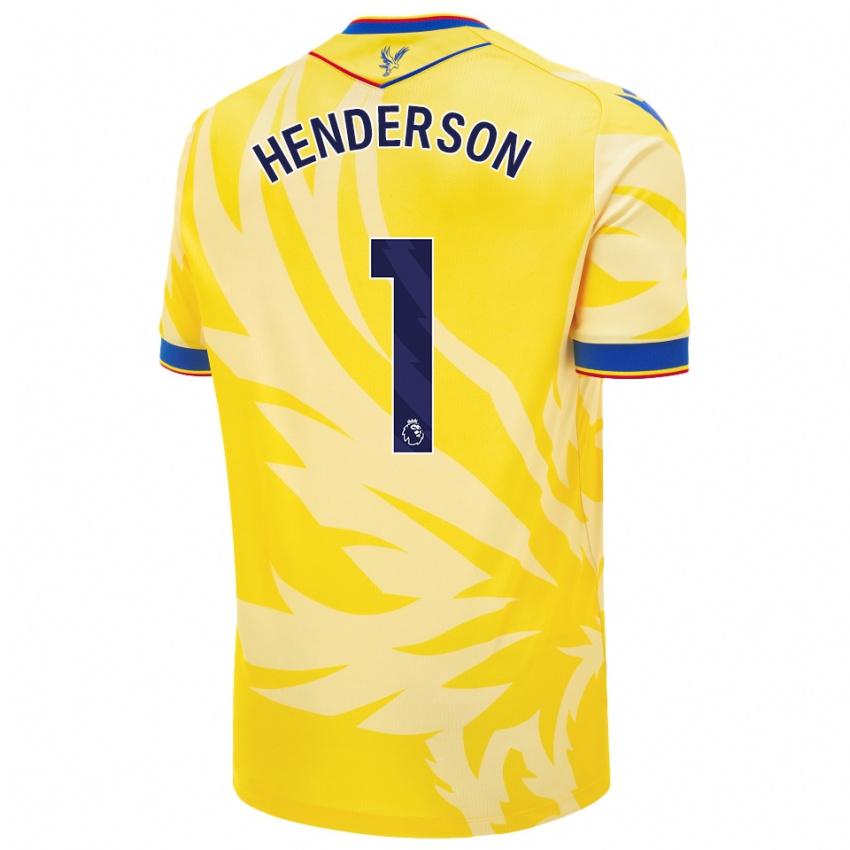 Enfant Maillot Dean Henderson #1 Jaune Tenues Extérieur 2024/25 T-Shirt Suisse