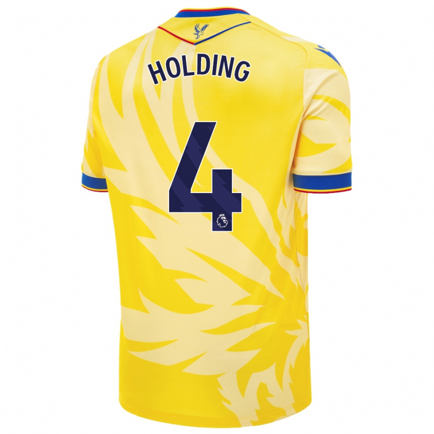 Enfant Maillot Rob Holding #4 Jaune Tenues Extérieur 2024/25 T-Shirt Suisse