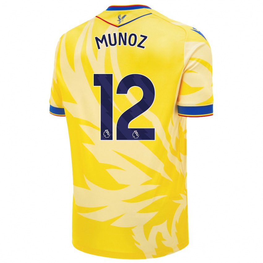 Enfant Maillot Daniel Muñoz #12 Jaune Tenues Extérieur 2024/25 T-Shirt Suisse