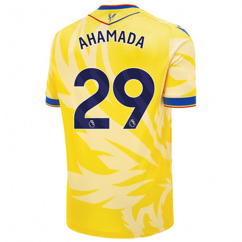 Enfant Maillot Naouirou Ahamada #29 Jaune Tenues Extérieur 2024/25 T-Shirt Suisse